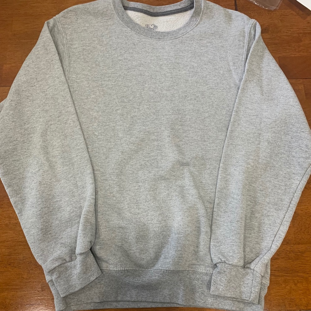 Mens Casual S Fruit of the Loom Grey Crew Neck Pull Over
